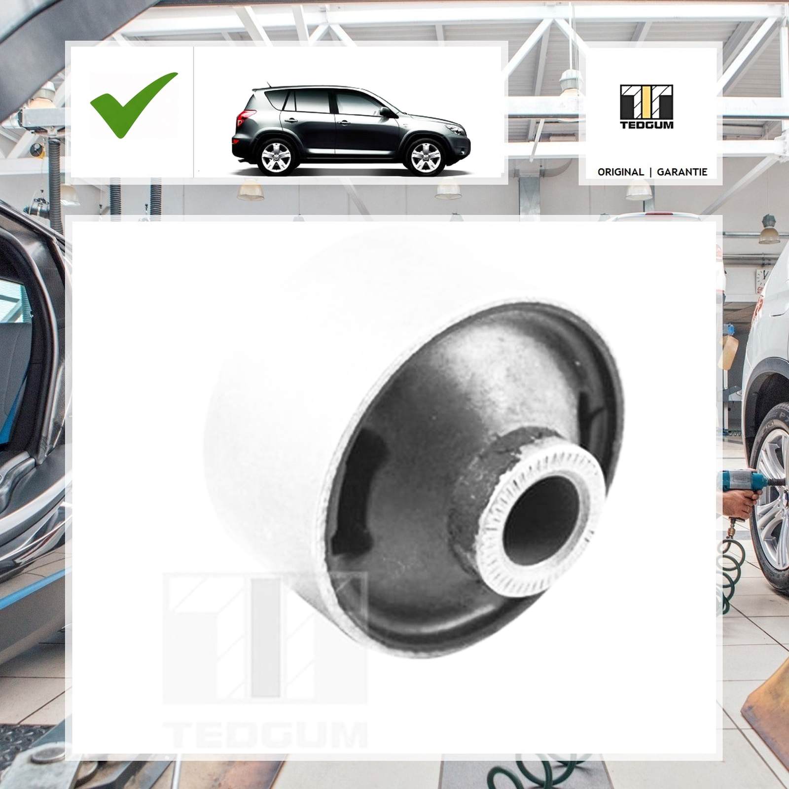 1x Tedgum Lagerung, Lenker TOYOTA RAV 4 II (_A2_) 1.8 (ZCA25_, ZCA26 ...